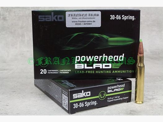 Lame Powerhead Sako .30-06 Spr. 162gr. 10,5g 20 pièces Prix dégressifs