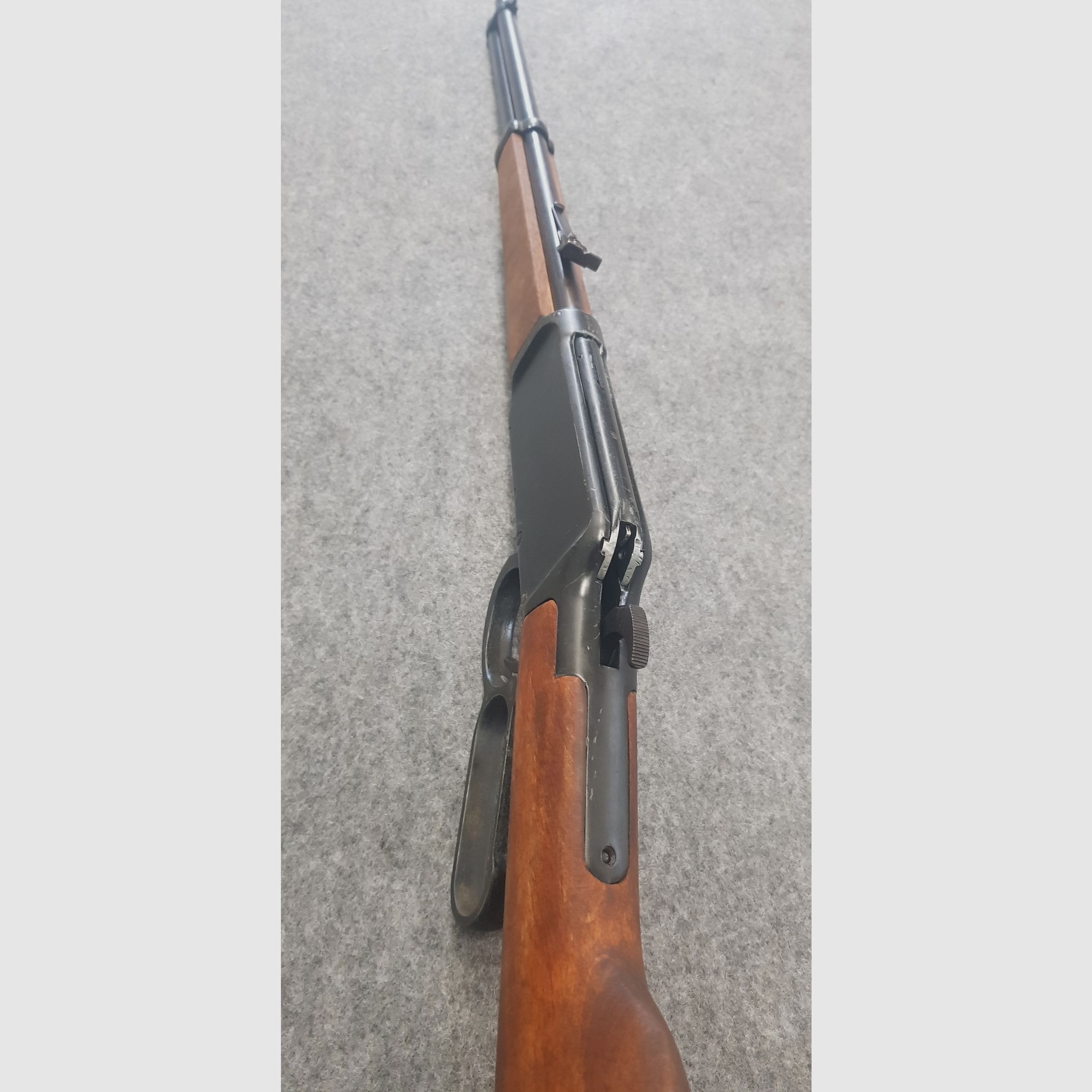 Absolut seltenes Schreckschuss Gewehr Reck Lever Action Cal. .22 UHR Unterhebel Repetier Gewehr SRS PTB 256