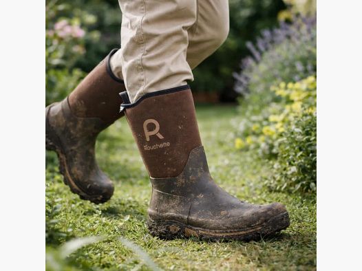 Bottillons Rouchette Clean Garden braun mit Neoprenfutter