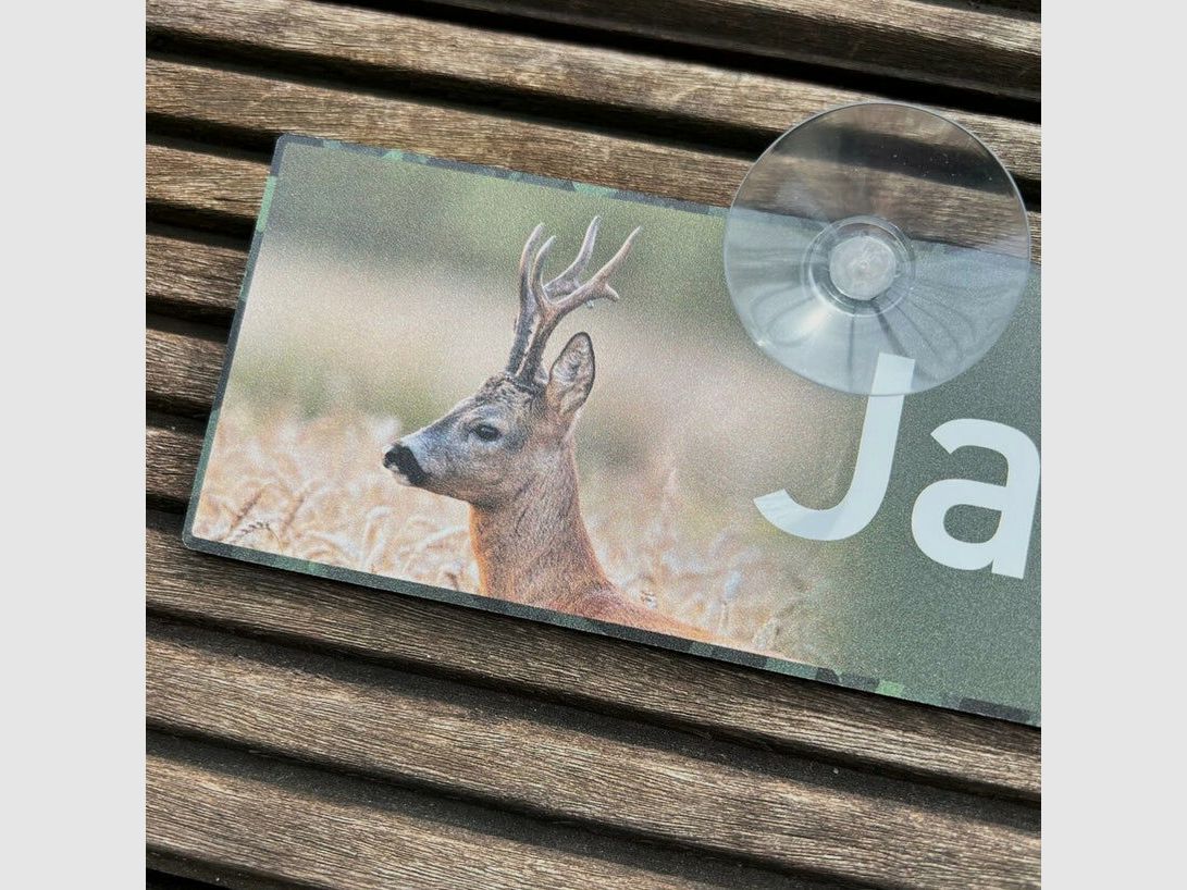 Wilde Hilde Autoschild mit Saugnapf - Jagd