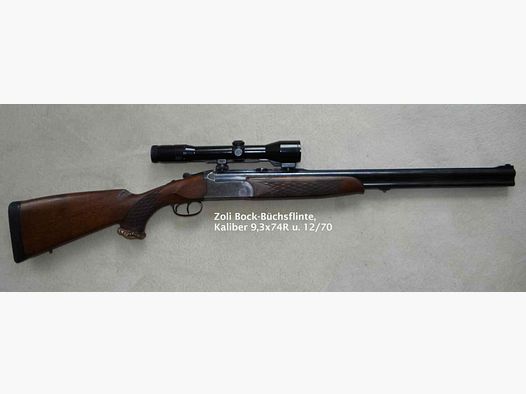 “ZOLI” Bock rifle, caliber 9.3x74R – 12/70