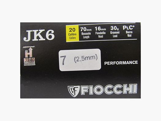 FIOCCHI CART JK6 HIGH P C20 PB 7