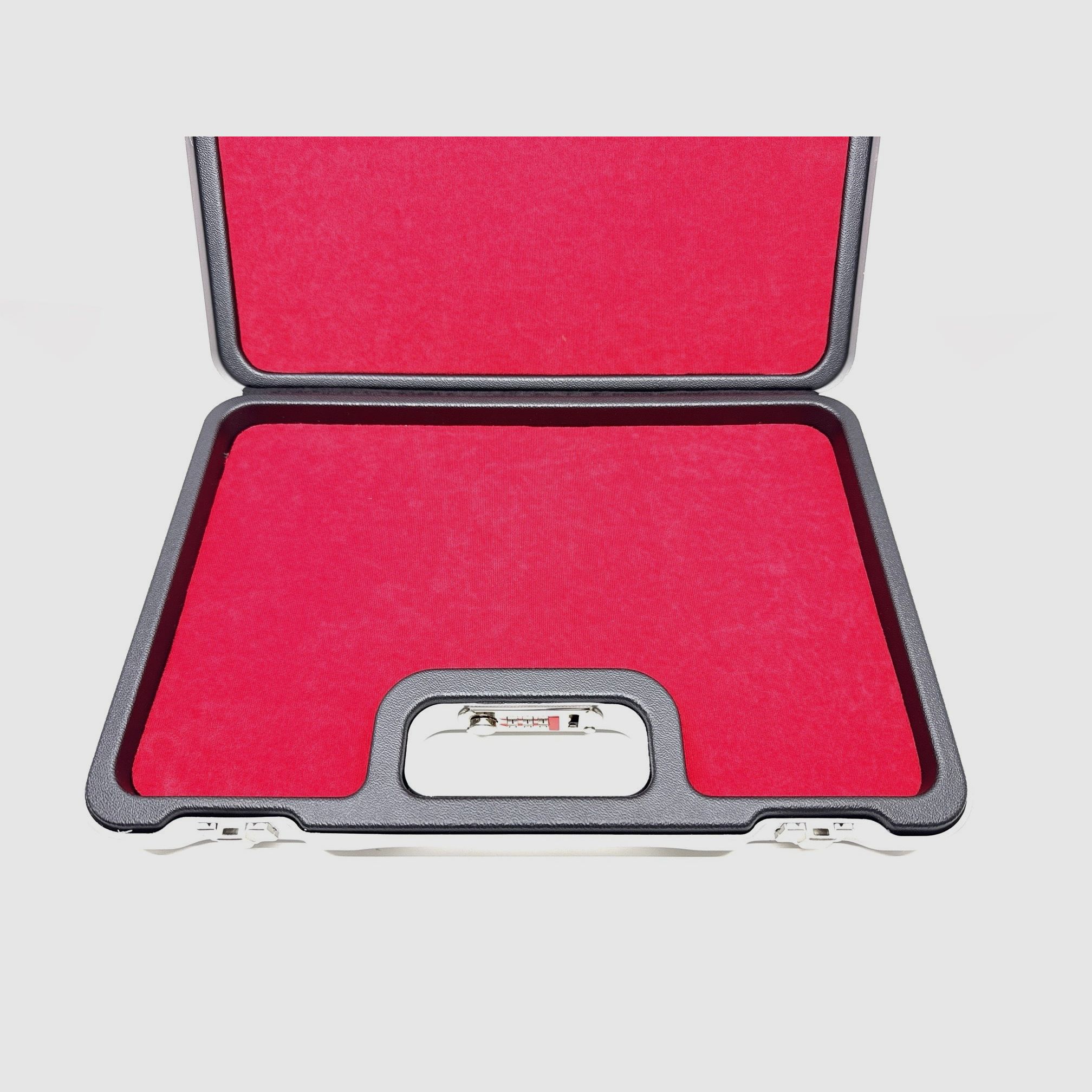 Negrini Lusso 2023UL Étui à Pistolet Aluminium avec Serrure à Combinaison Rouge 358x230x65mm, image 4 sur 4