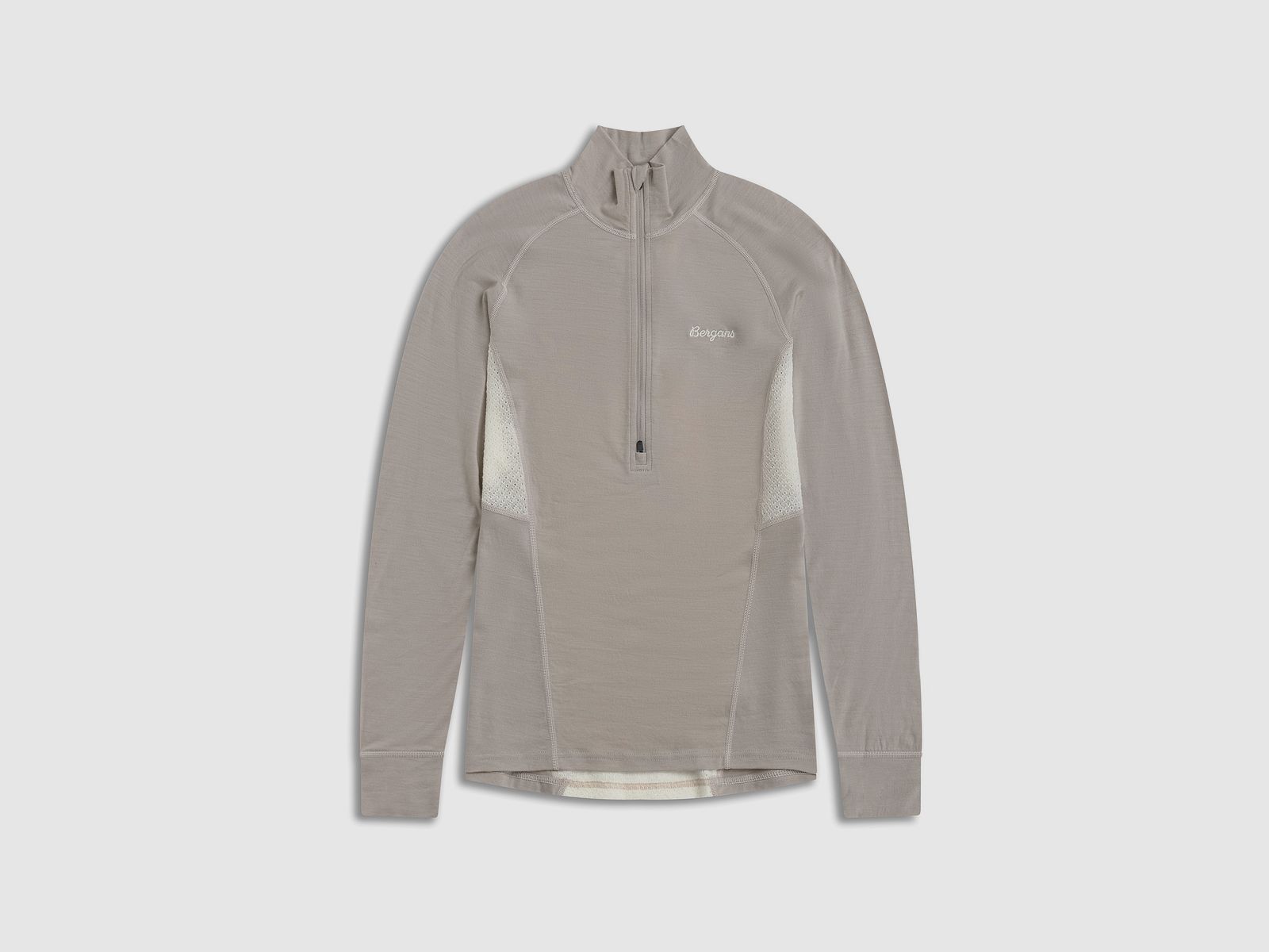 Bergans Inner:Pure Merino Half-Zip Thermoshirt Donna Sandstone L