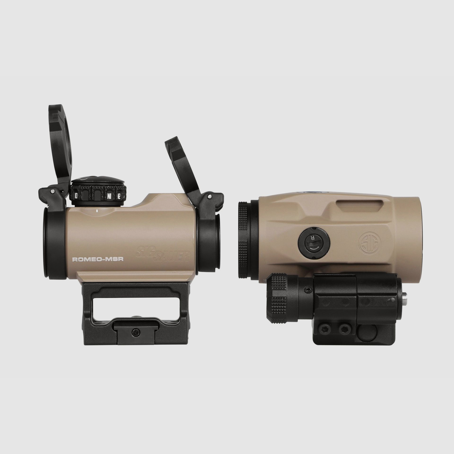 Sig Sauer SET ROMEO MSR 2 MOA and JULIET3 MICRO Magnifier 3x22 FDE SORJ72011