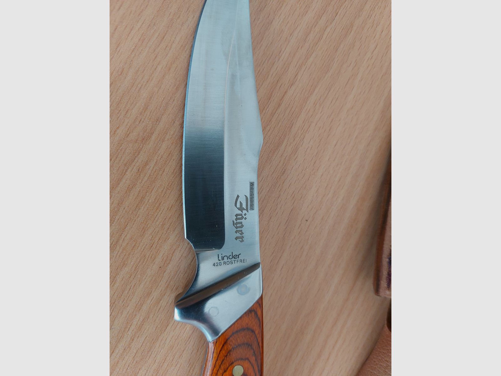Jagdmesser 13,3cm feststehend Carl Linder Trekking 441912 inkl. Lederscheide NEU