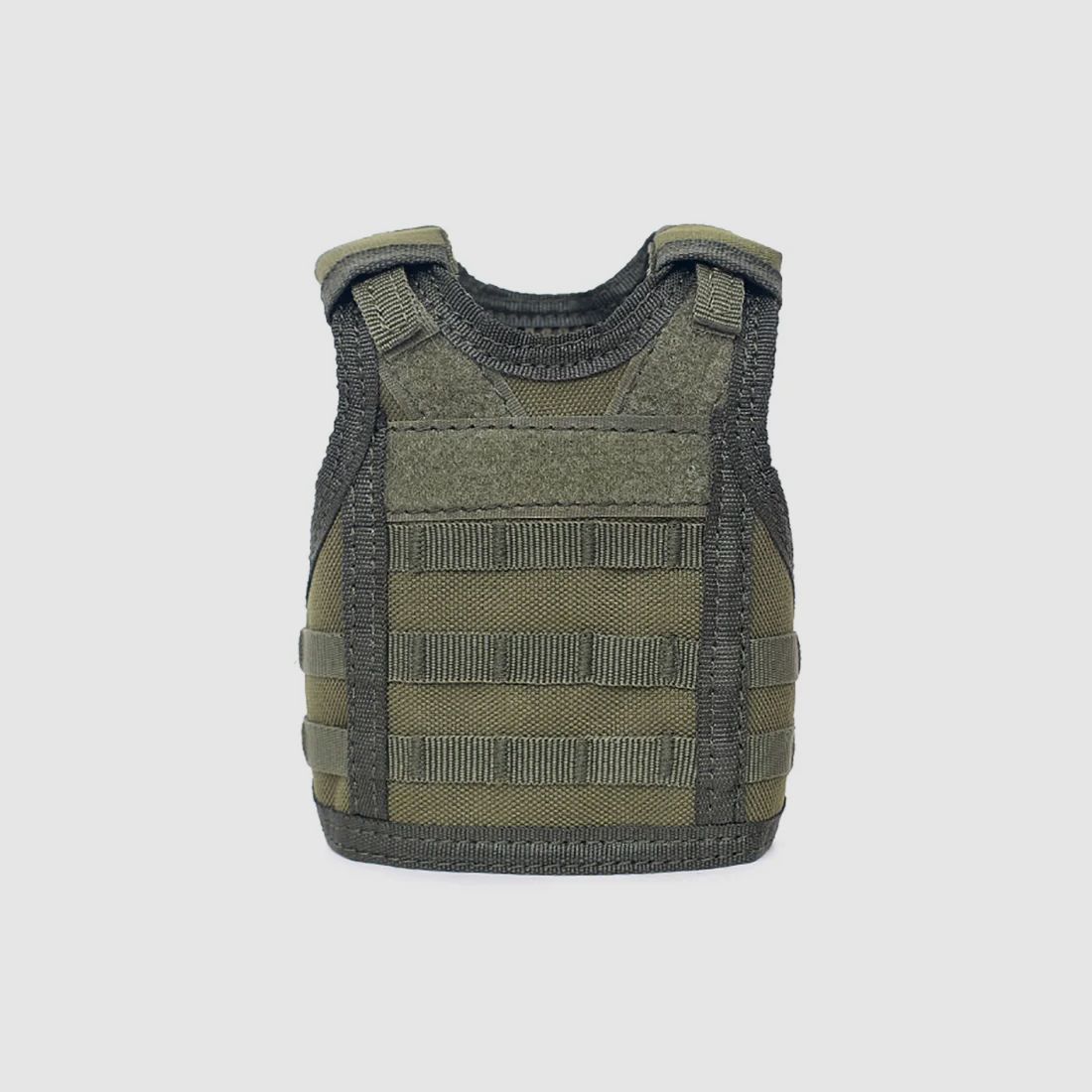 Mini Schutzweste für Bierflasche / Weinflasche / Thermosflasche - Oliv