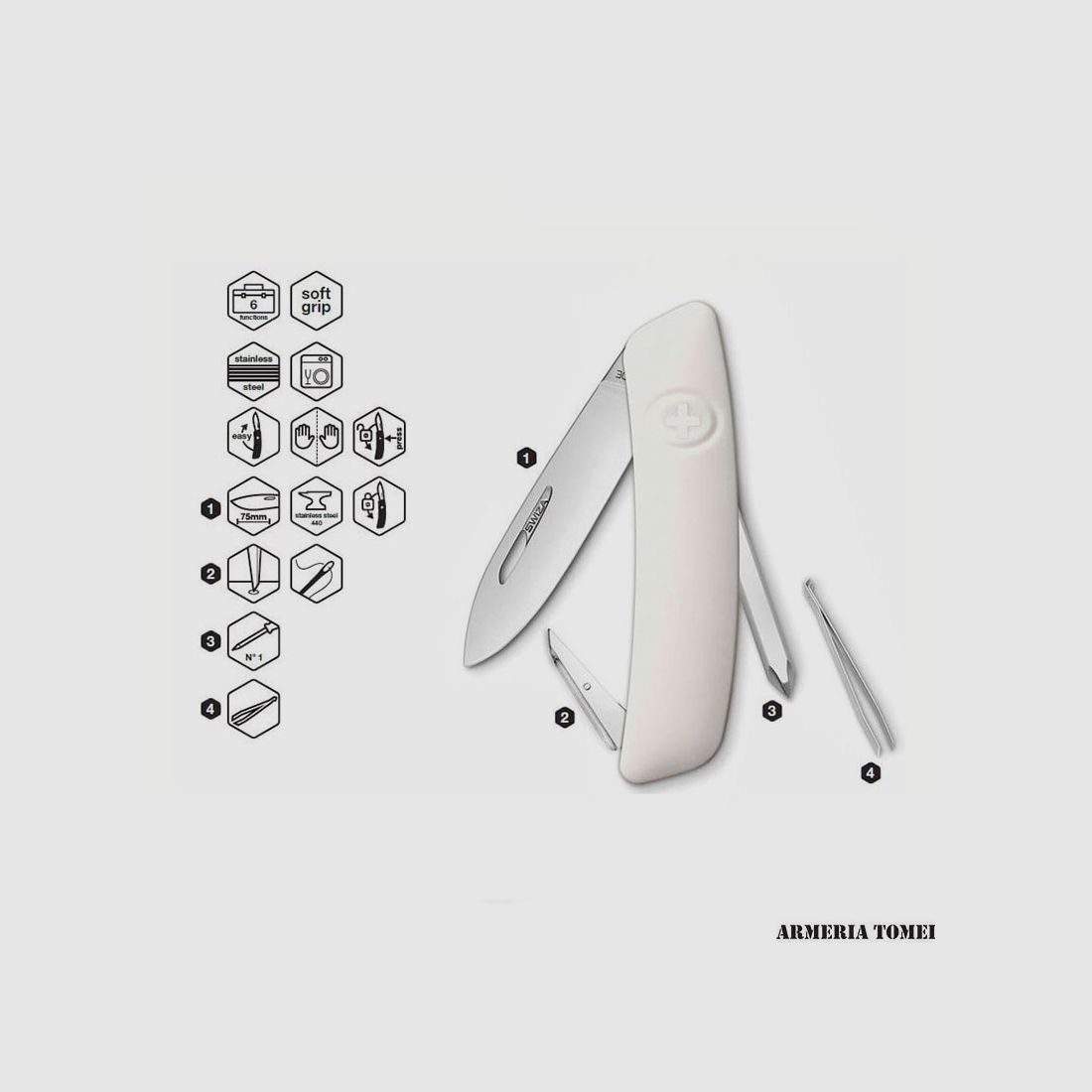 SWISS KNIFE – SWIZA – D02 WHITE, image 2 of 3