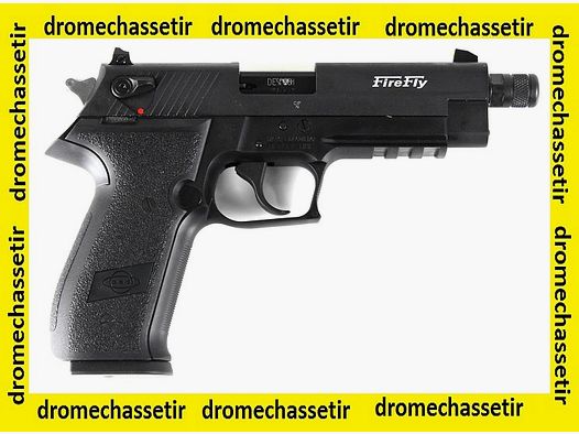 Pistolet GSG Firefly, cal 22lr, canon fileté, noir