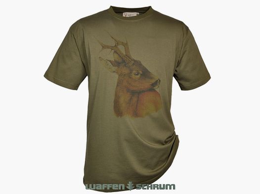Hubertus T-Shirt Rehbock  Schilf