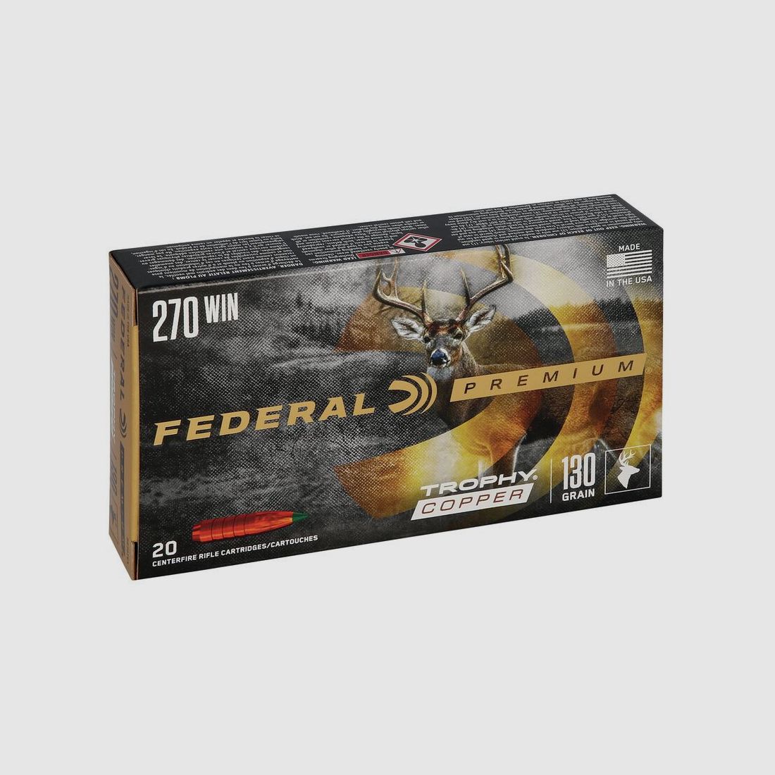 Büchsenmunition FEDERAL Trophy Copper – 270 Win. – 130 grains, Bild 6 von 6