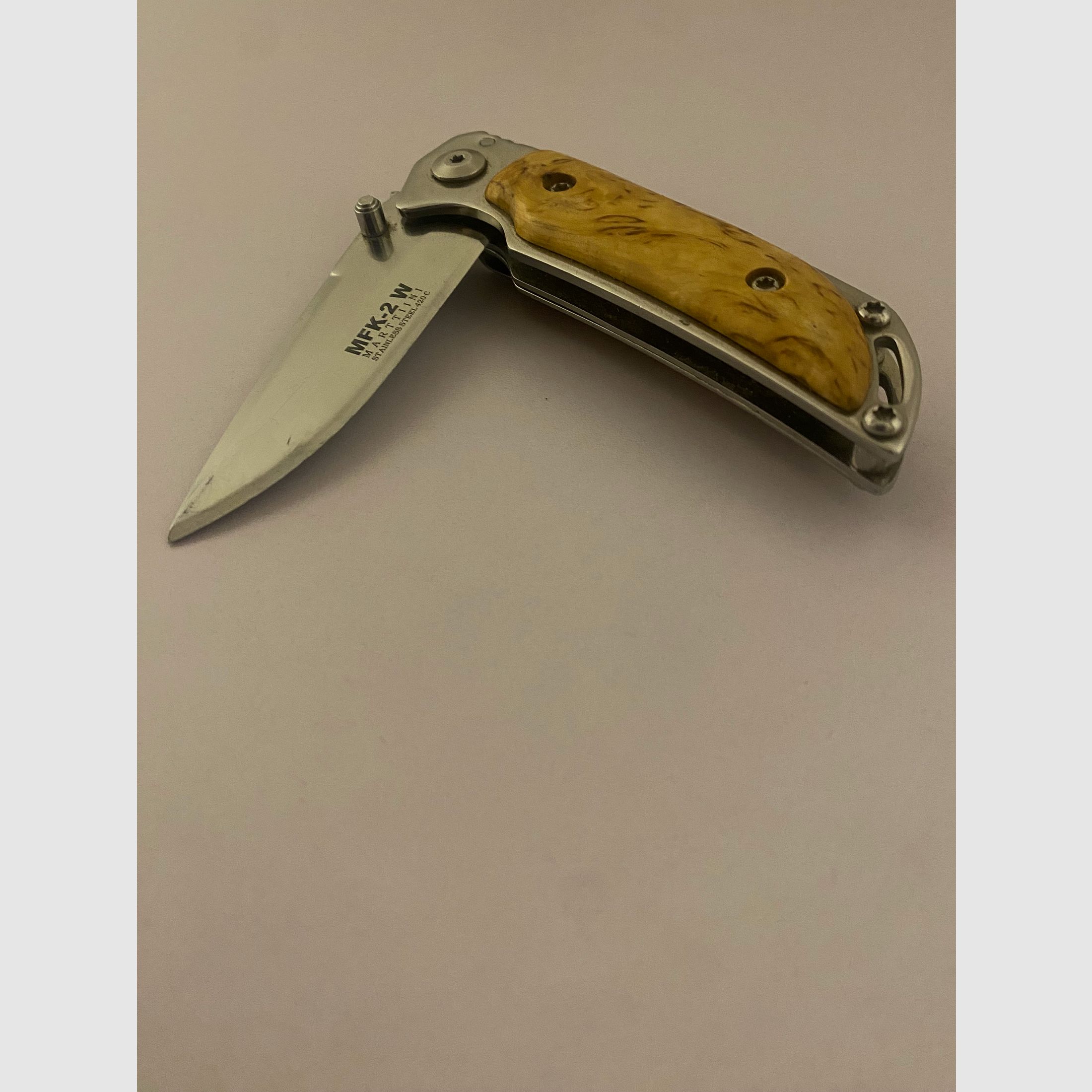 Einhandmesser Marttiini MFK-2 W Stainless Steel 420C, gebraucht 