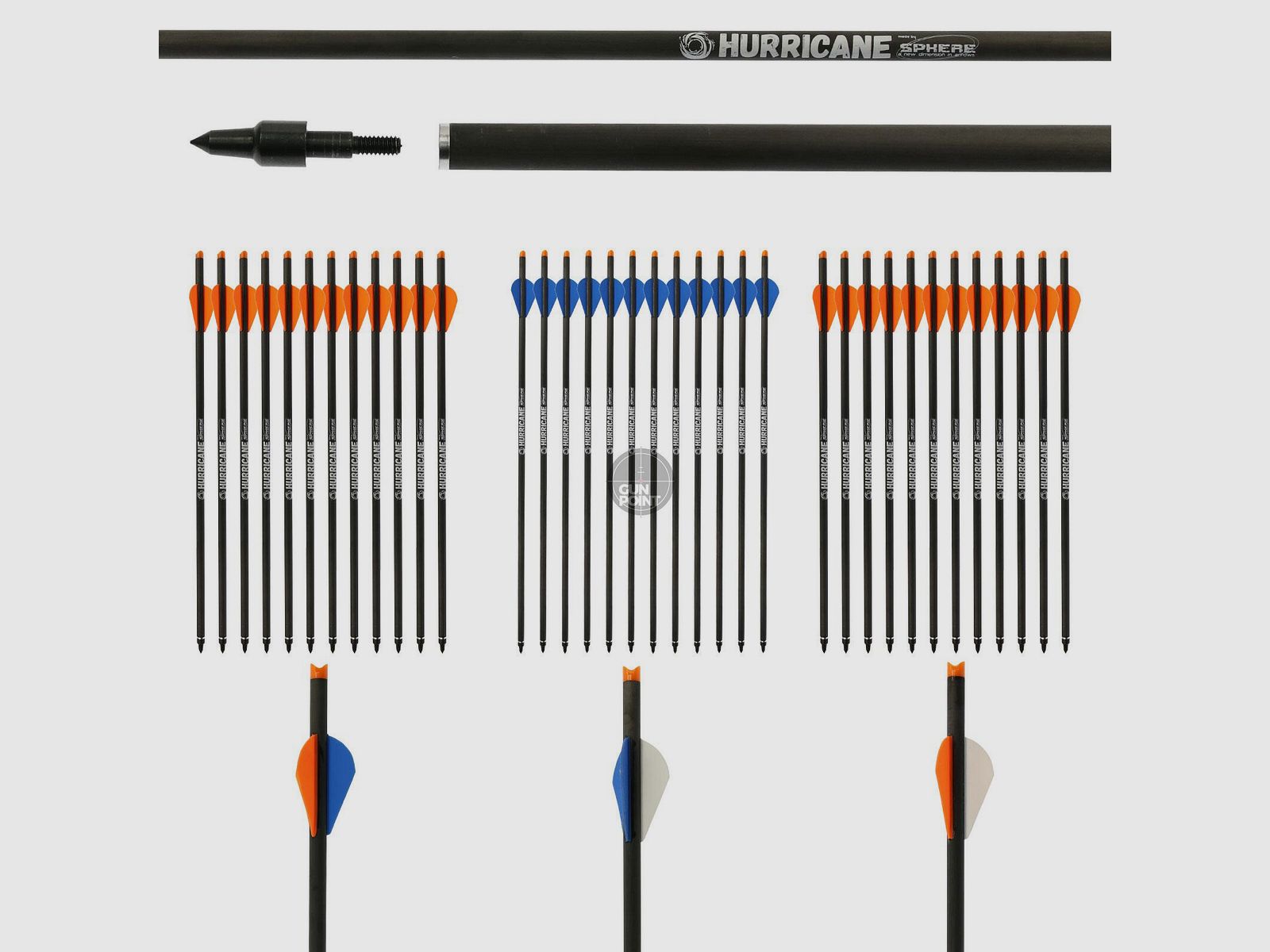 Armbrustbolzen | SPHERE Hurricane - Carbon - 16-22 Zoll - 12er Pack