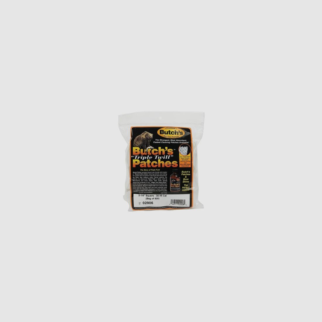 Butch's Triple Twill Panni per la pulizia 500 pezzi per .35 - .45 / 10mm / 9mm