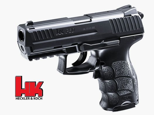 Heckler & Koch AEG Softair-Pistole P30, cal. 6 mm BB, schwarz, full auto, Blowback (FREI)