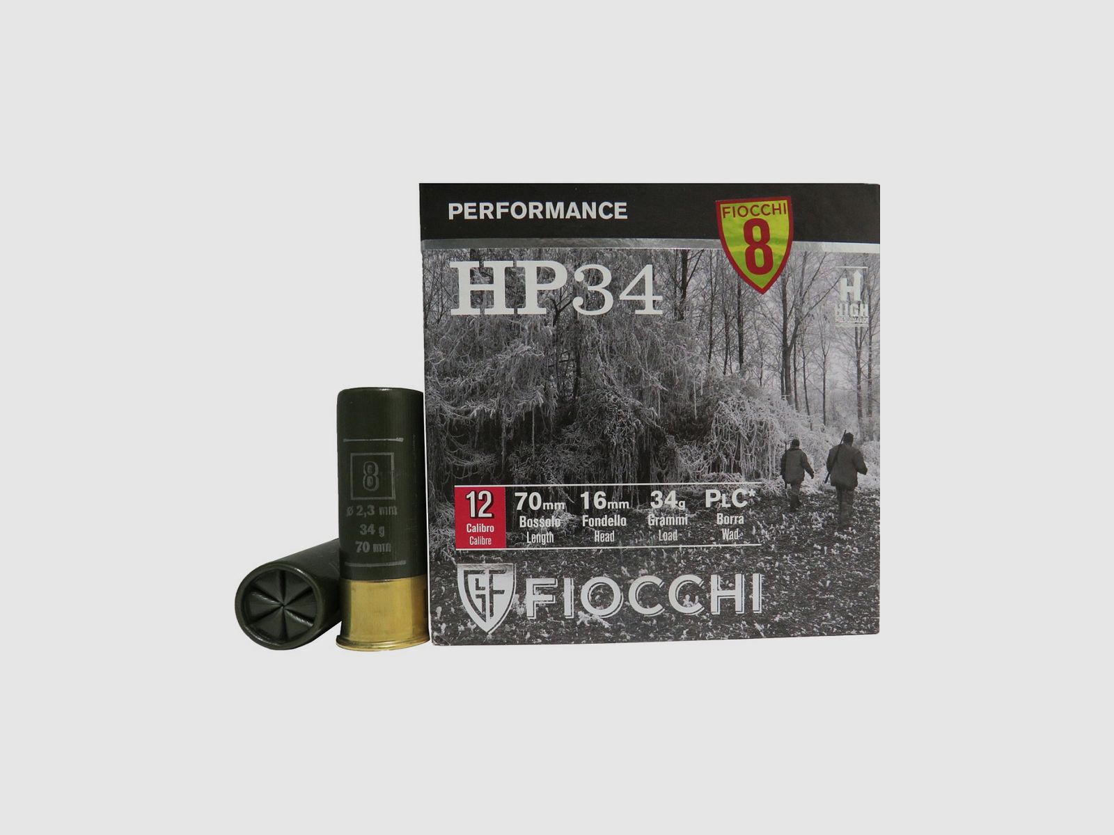 Fiocchi HP 34 Patronen Kal. 12/70 34 g Bleischrot 8
