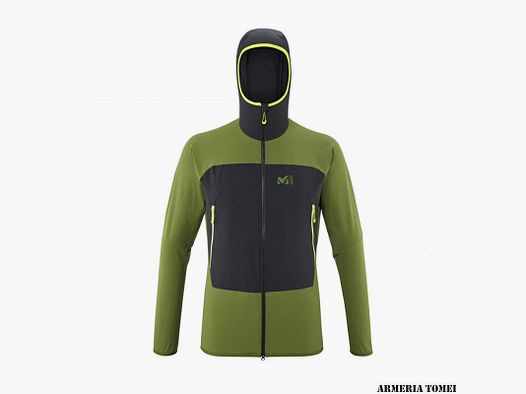 CHAQUETA – MILLET – FUSION XCS HOODIE M 9453 FERN/NOIR – A PRUEBA DE VIENTO