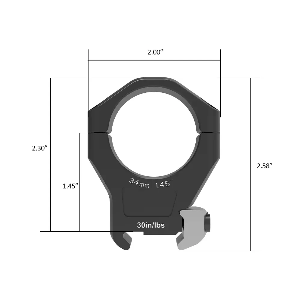 Arken Optics Halo Ti anneau de montage 34 mm – hauteur 36,8 mm, image 4 sur 4