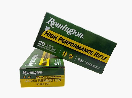 Munición Remington 22-250 Rem Core Lokt PSP de 55 gr