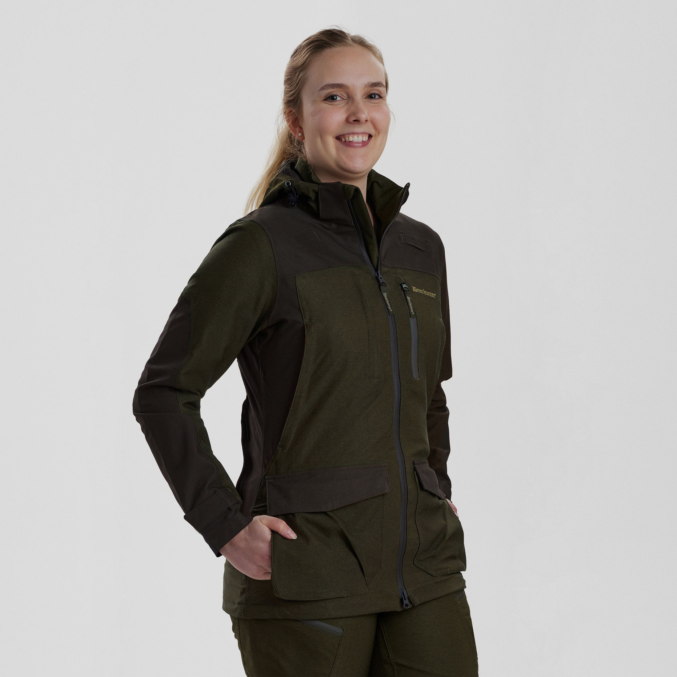 Lady Chasse Jacke - Olive Night melange – Kleidergröße Damen: 44