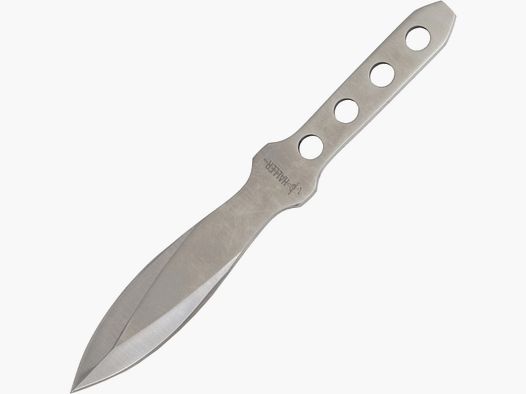 Throwing knife silver 2-piece including nylon case