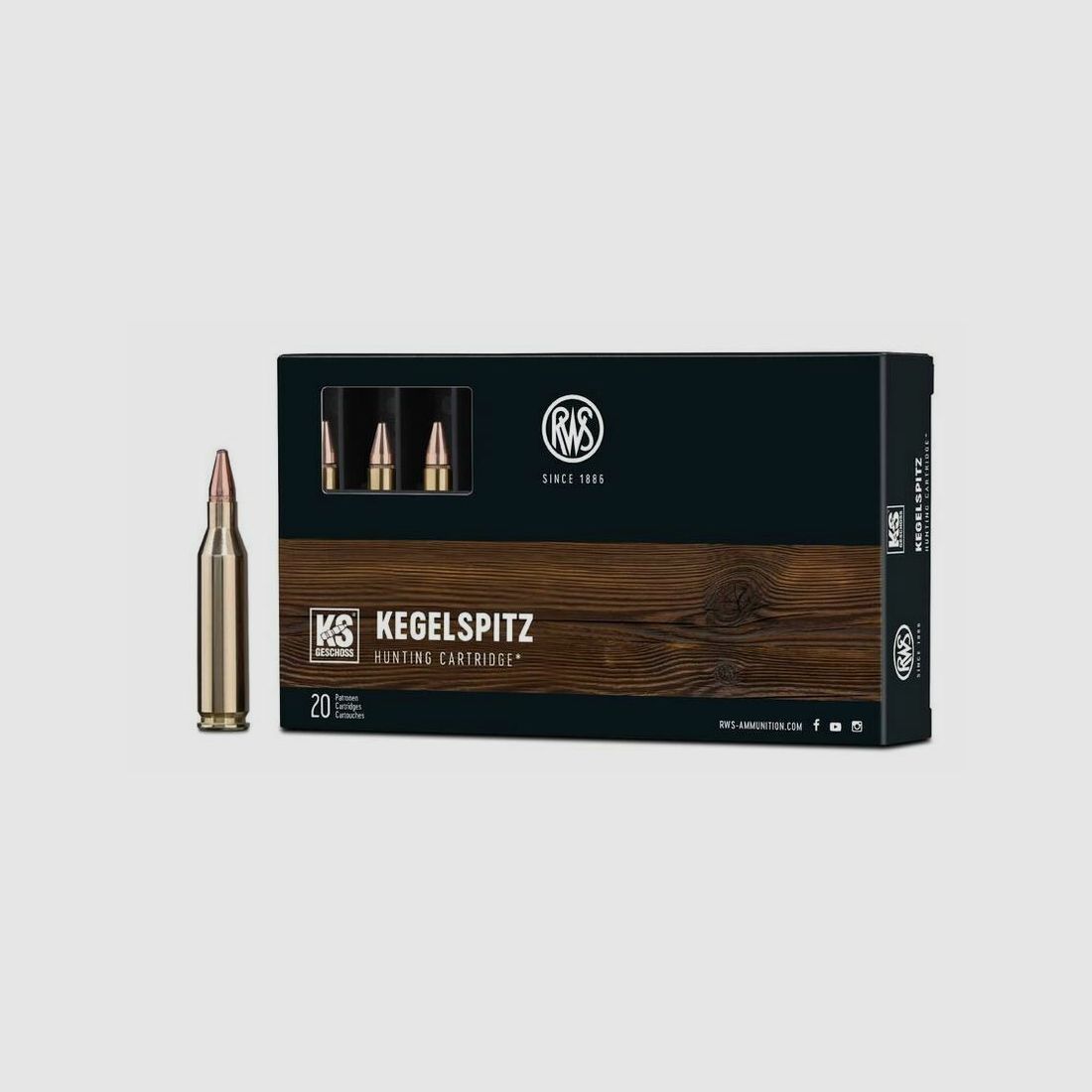 RWS KS Kegelspitz ammunition 243 Win
