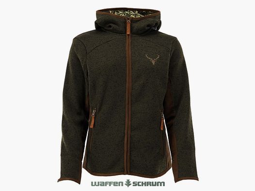 OS Trachten fleece jacket with hood reed