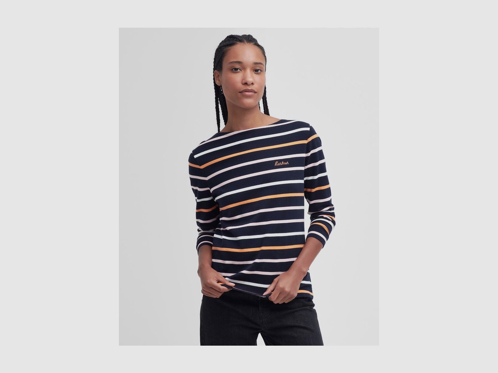 BARBOUR Streifenshirt Hawkins Navy Stripe