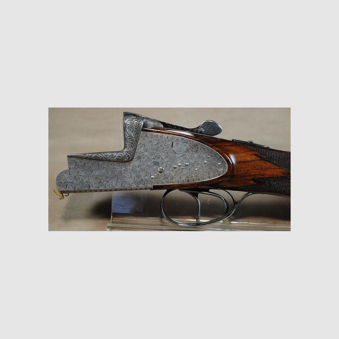 Paar von Flinten Bockdoppelflinte mit Platten Merkel 303E 12/70, Bild 12 von 17