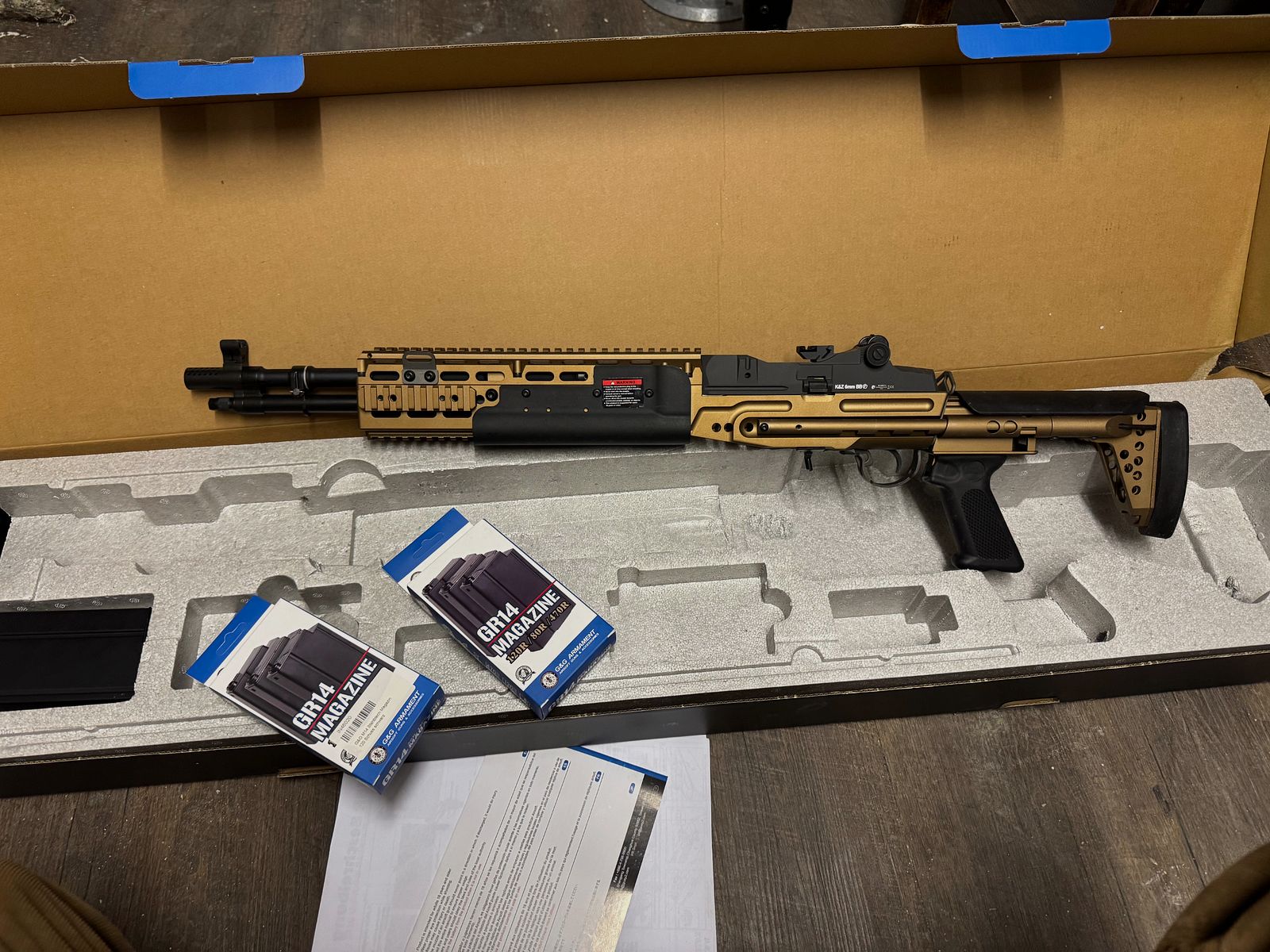 G&G M14 EBR-S ETU-Mosfet Vollmetall S-AEG 6mm BB bronze