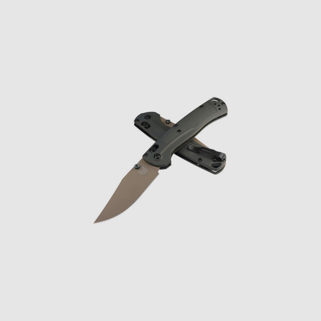 KNIFE BENCHMADE TAGGEDOUT OLIVE AND TAN, image 4 of 4