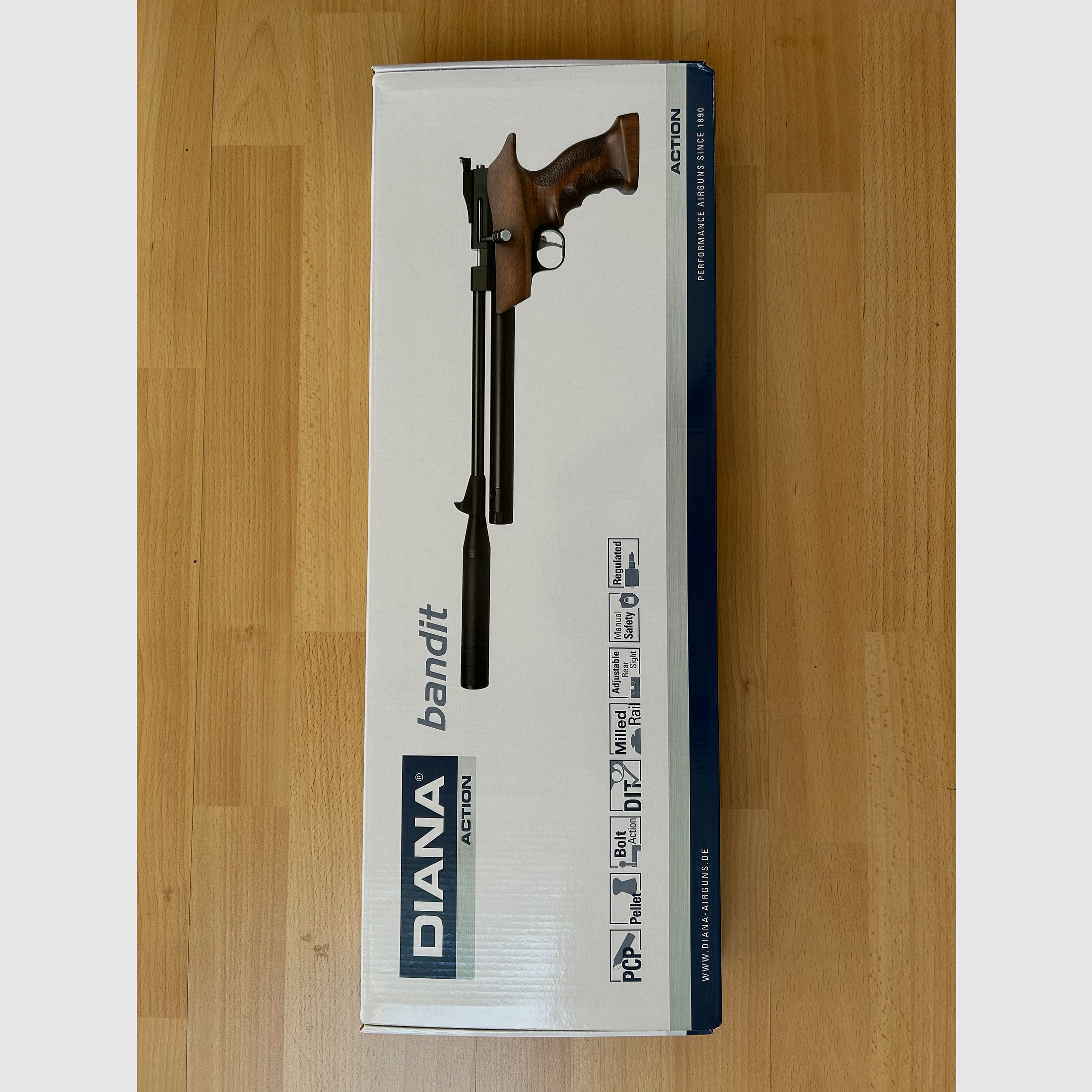Diana Bandit z Diana PCP-pompą powietrzną i akcesoriami w kalibrze 4,5 mm