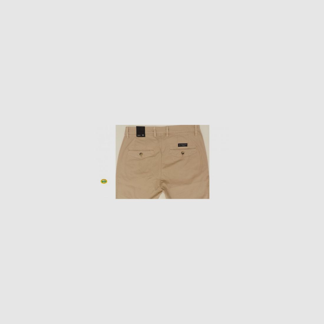 JECKERSON Pantaloni chino operato beige, immagine 2 di 2