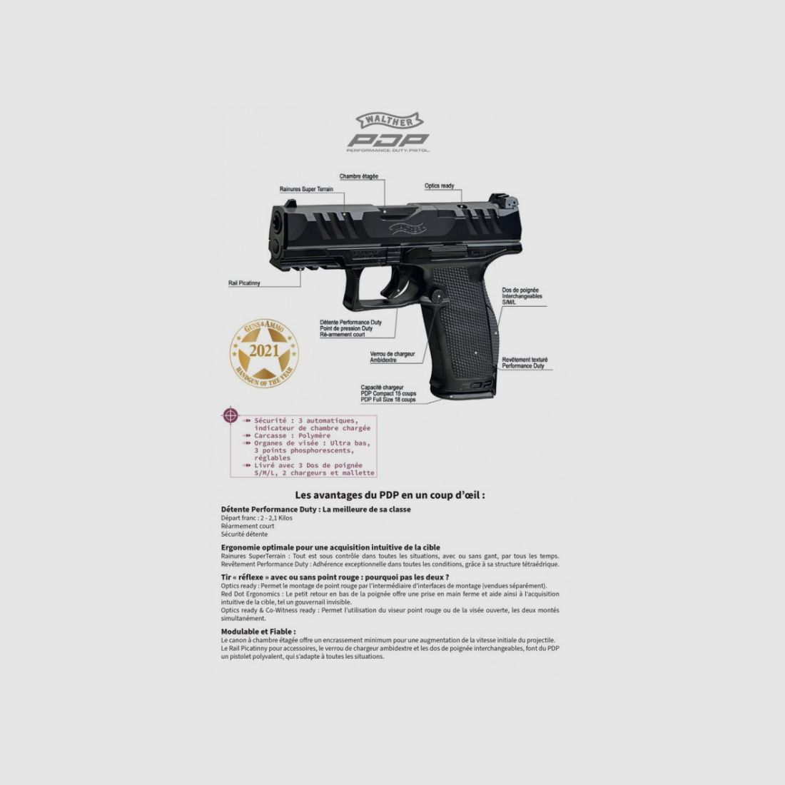 Pistole Walther PDP Compact 4p Kal. 9x19 - 15 Schuss, Bild 6 von 6