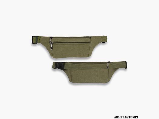 BARBARIC – Canvas Waist Bag Green 21×10.5cm