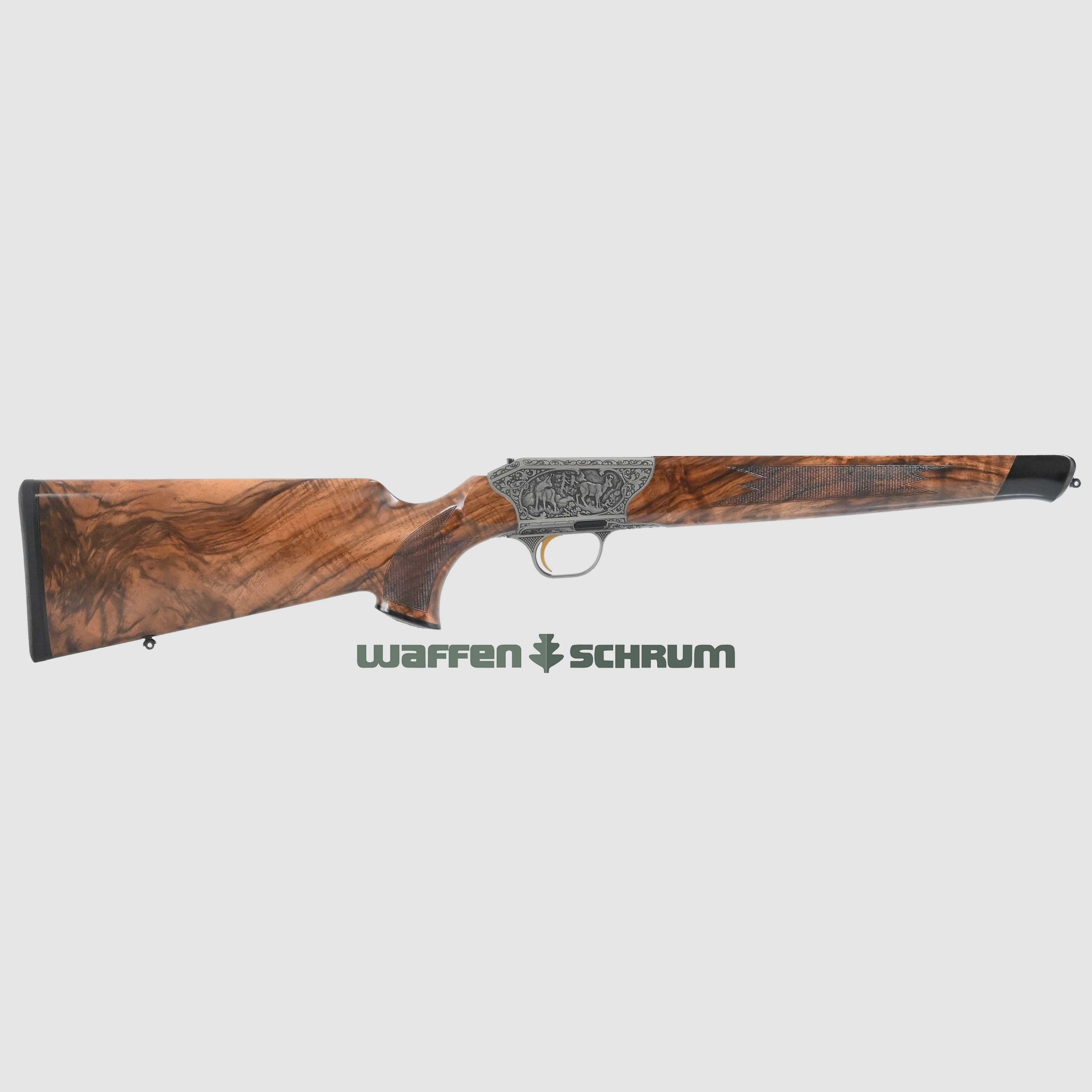 Blaser System R8 Baronesse SHK:8 Gravur: Gams und Rotwild / Pistolengriffkappe: Rothirsch