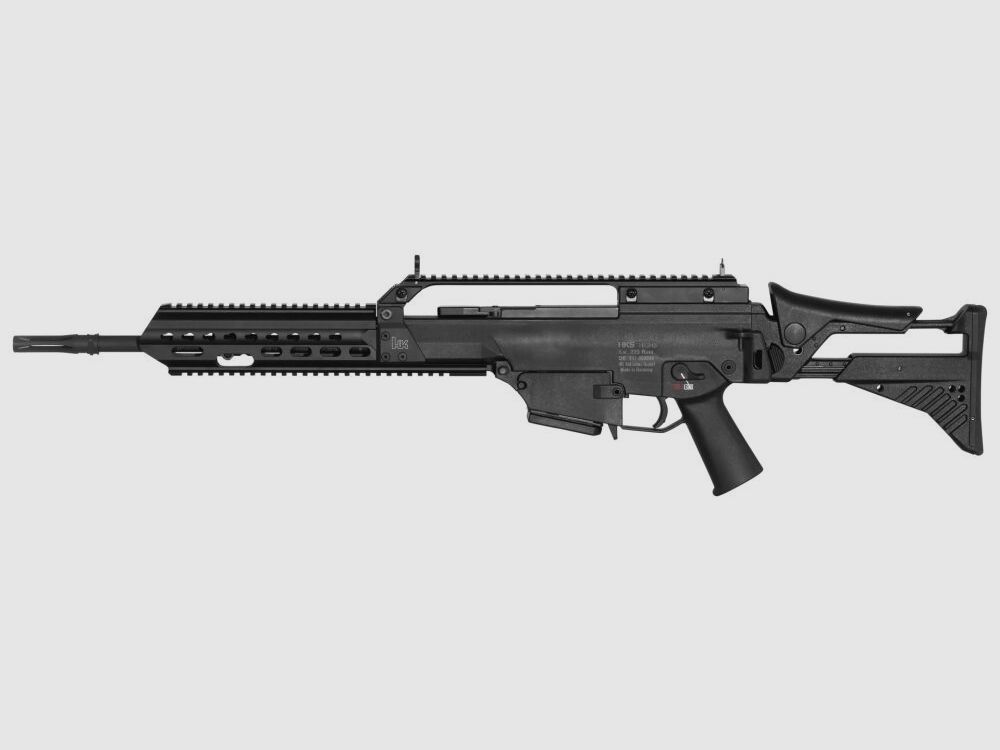 Heckler & Koch Halbautomatischebüchse Heckler & Koch HK243 S TAR Schwarz , .223Rem, Zivilversion des G36 Bundeswehr