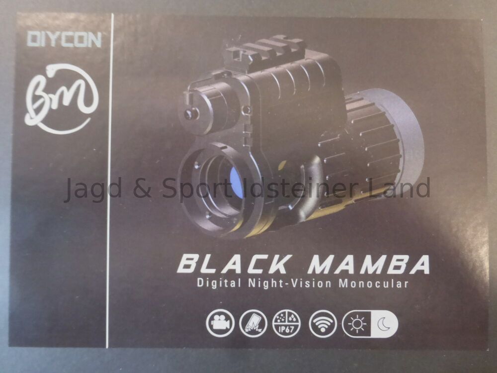DIYCON Dual-Use-Nachtsichtgerät "Black Mamba" inkl. IR-LED Aufheller "Predator 2"