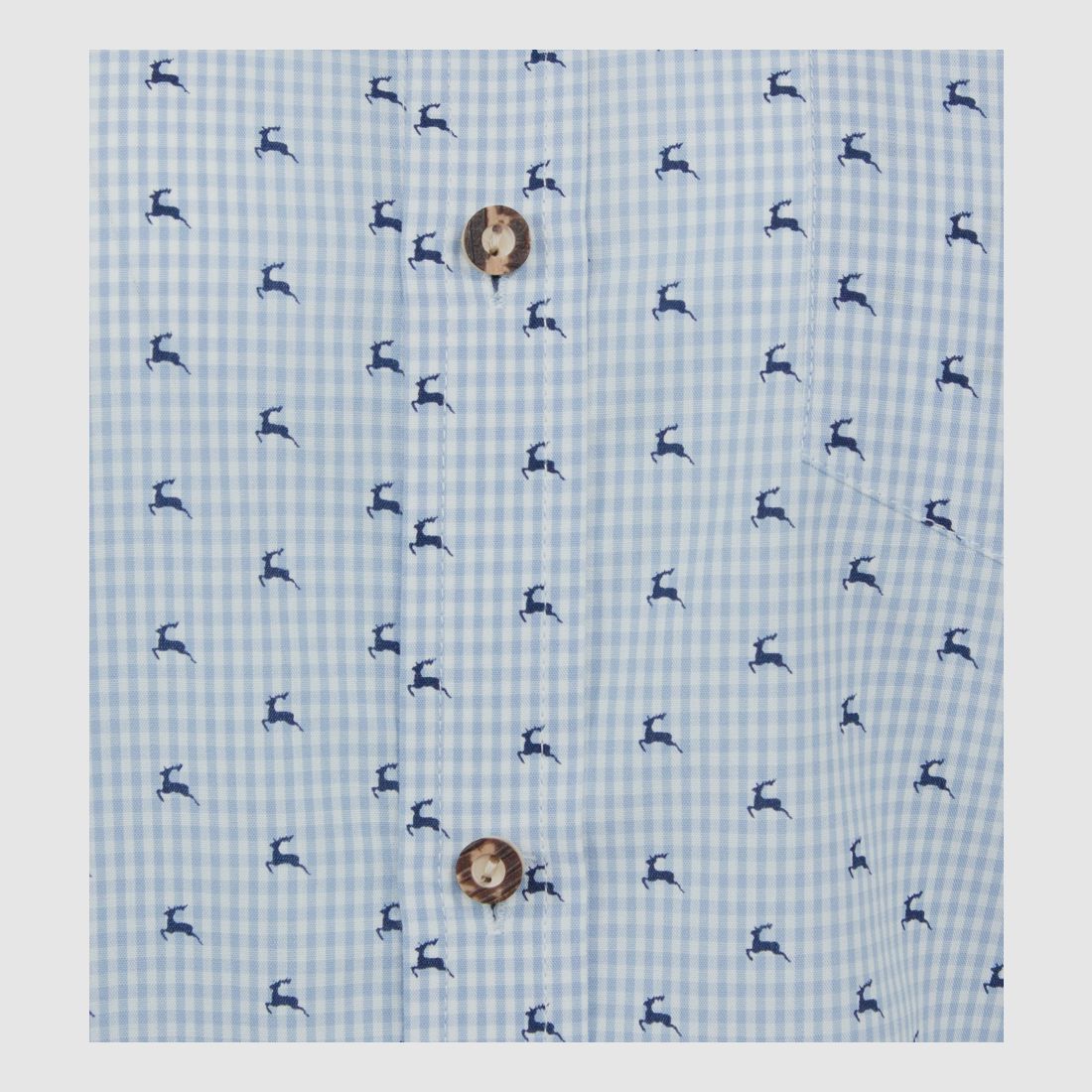 Camicia per bambini con stampa Hirscherl in azzurro, immagine 2 di 2