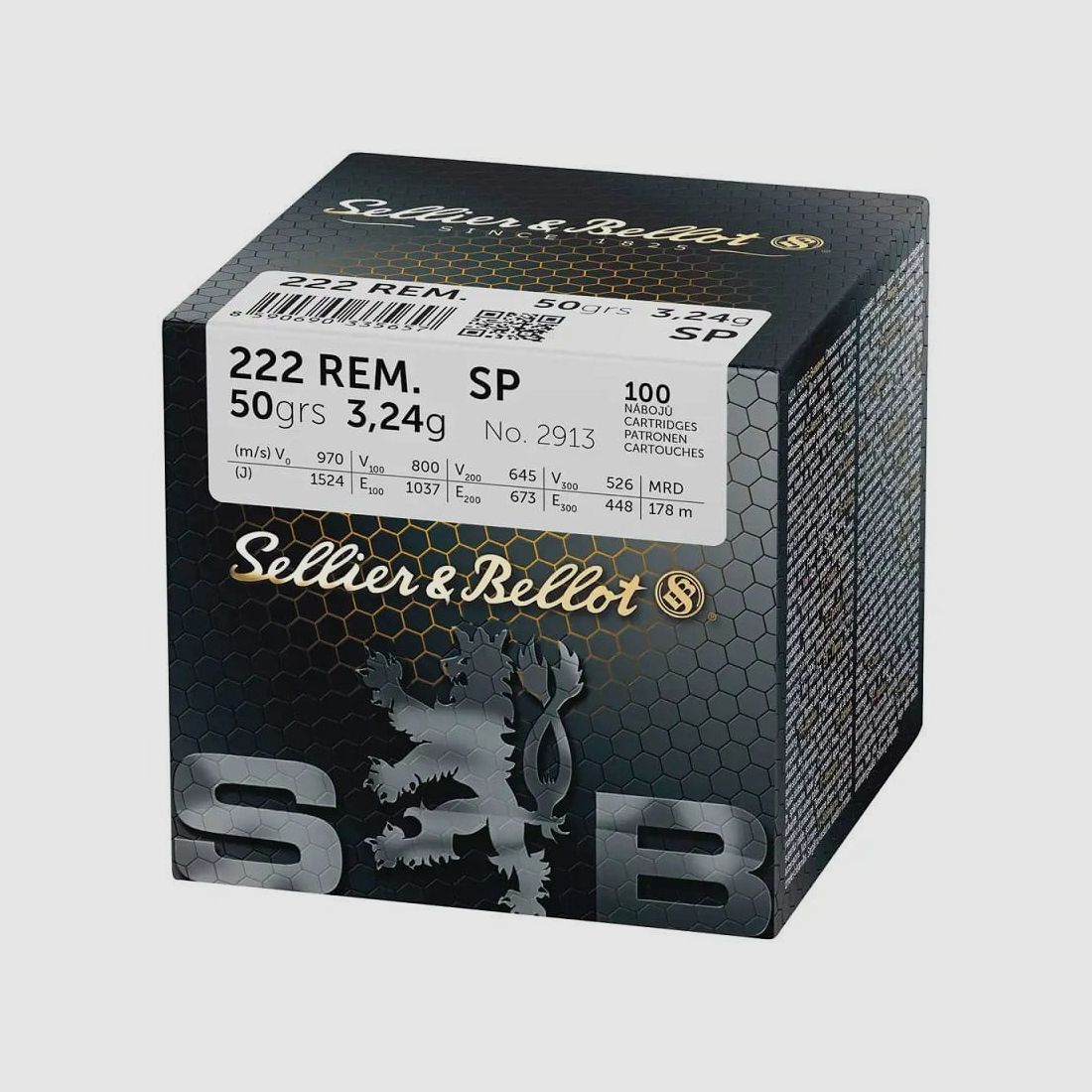 Sellier & Bellot .222 Rem., Teilmantel 50gr - 100 St.