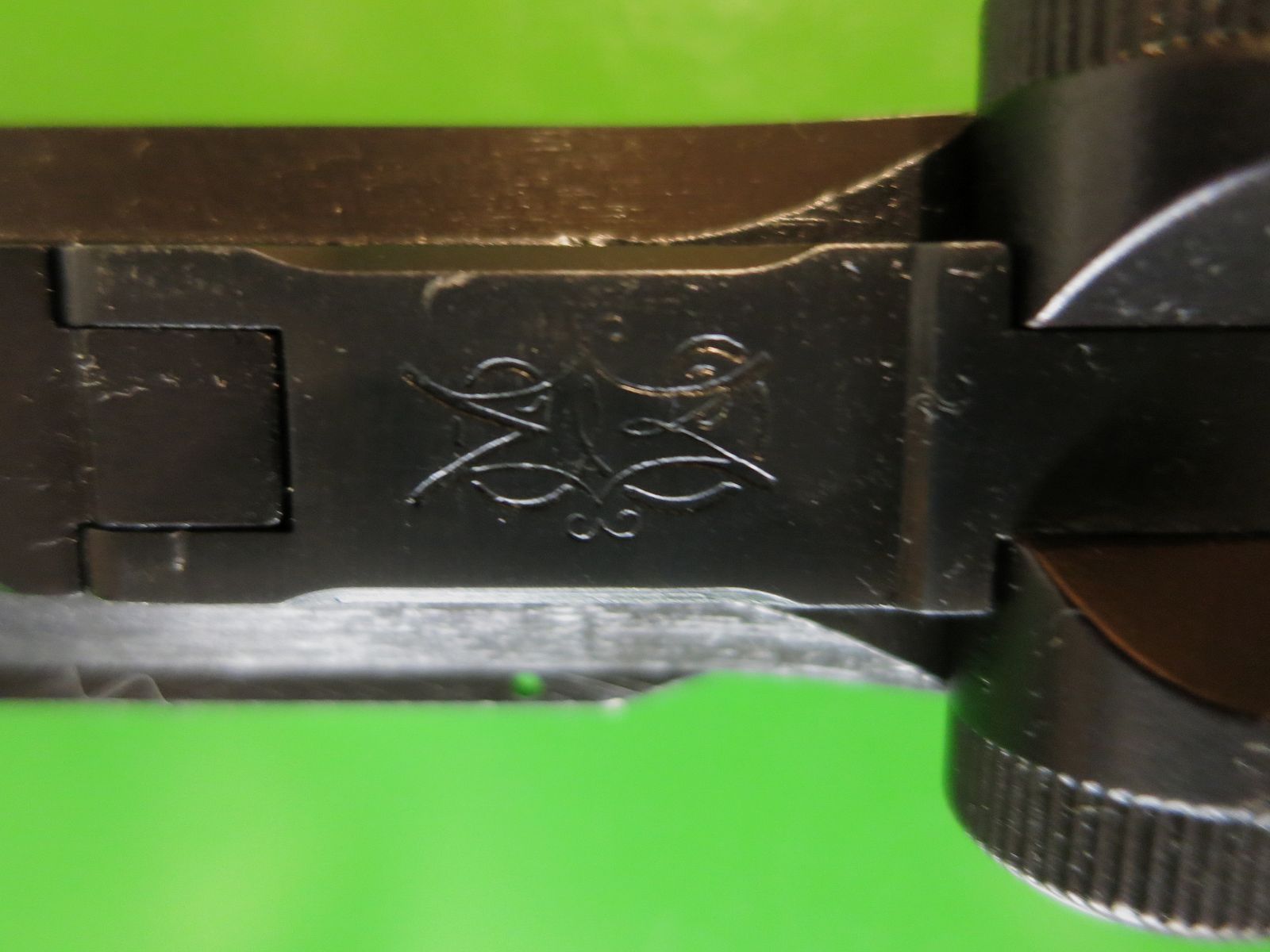 Pistola Parabellum, pistola Luger 08, calibre 22lr, sistema de cambio ERMA en el cañón original 08 #55-