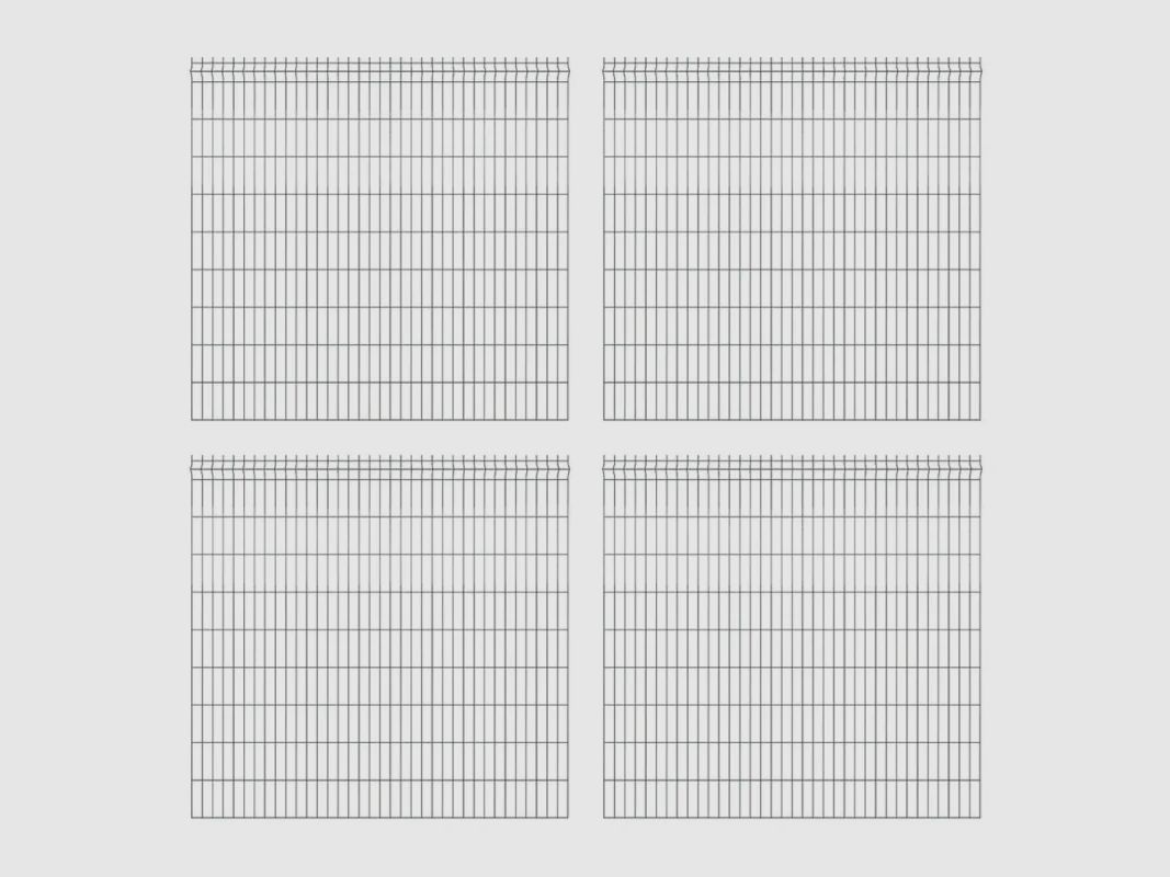 4 verzinkte, starre Gitterpaneele mit Epoxidbeschichtung - Breite 2 m - Höhe 193 cm, Bild 1 von 6