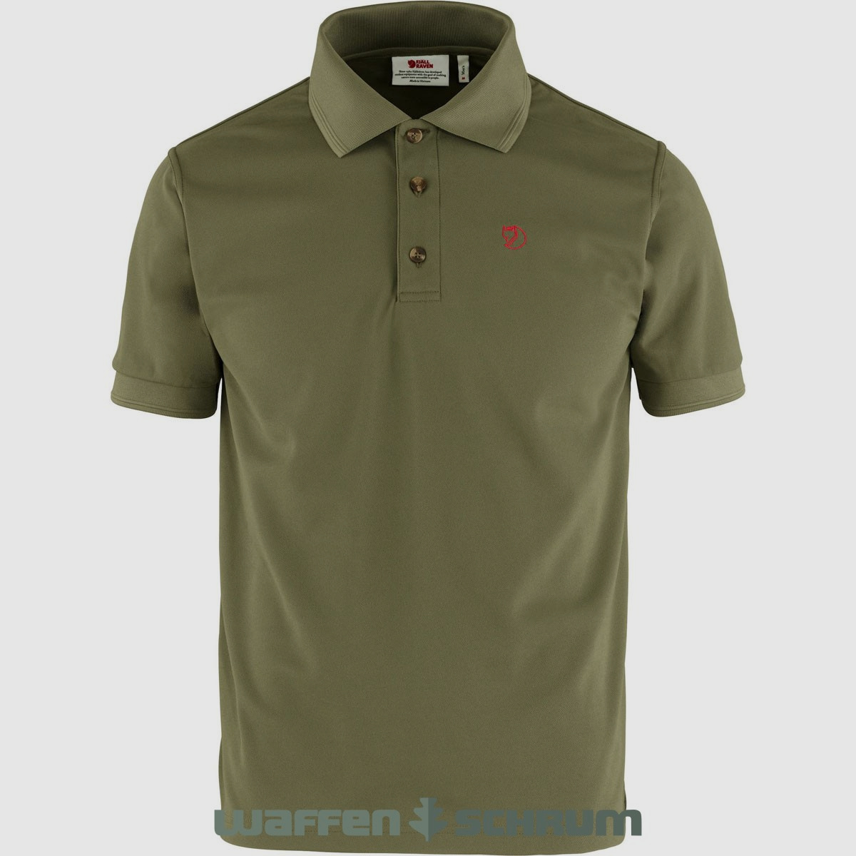 Fjällräven Poloshirt Crowley Pique Jasnooliwkowy