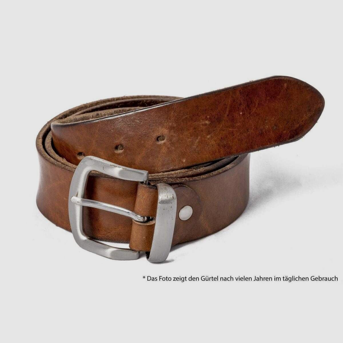 Ceinture en cuir pour femmes sur mesure marron tannage naturel, image 6 sur 6