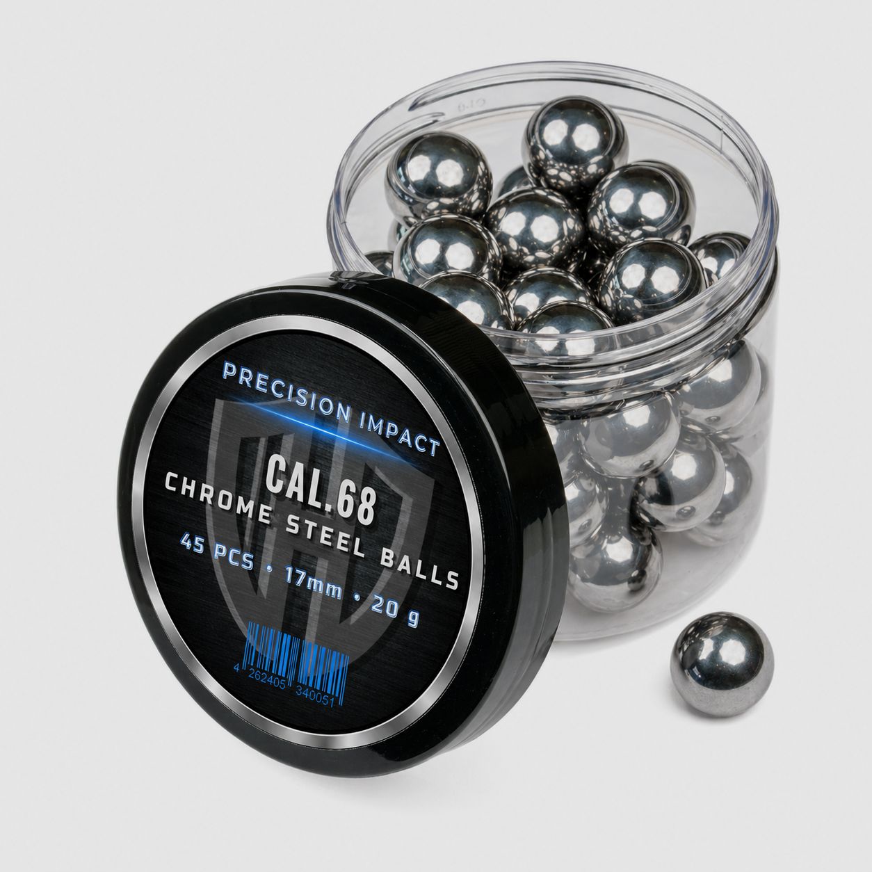 45x CHROM STALEN BALLEN CAL.68 | PRECISION IMPACT | HDS68 | HDX68 | TC 68 | Pistelle X-68 | 20g