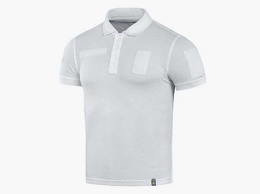 M-Tac - Koszula taktyczna Polo z krótkim rękawem w kolorze białym 65/35