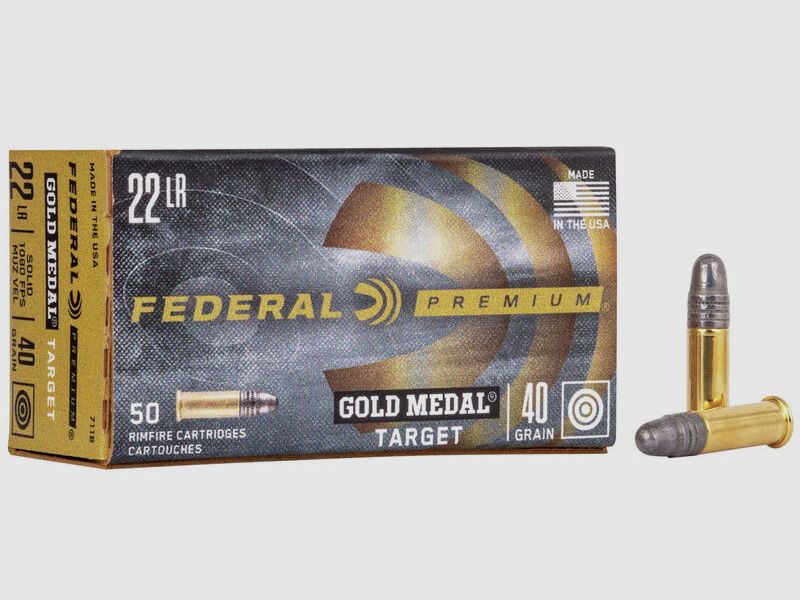 Federal Premium Gold Medal .22 LR 40GR LRN 50 nabojów