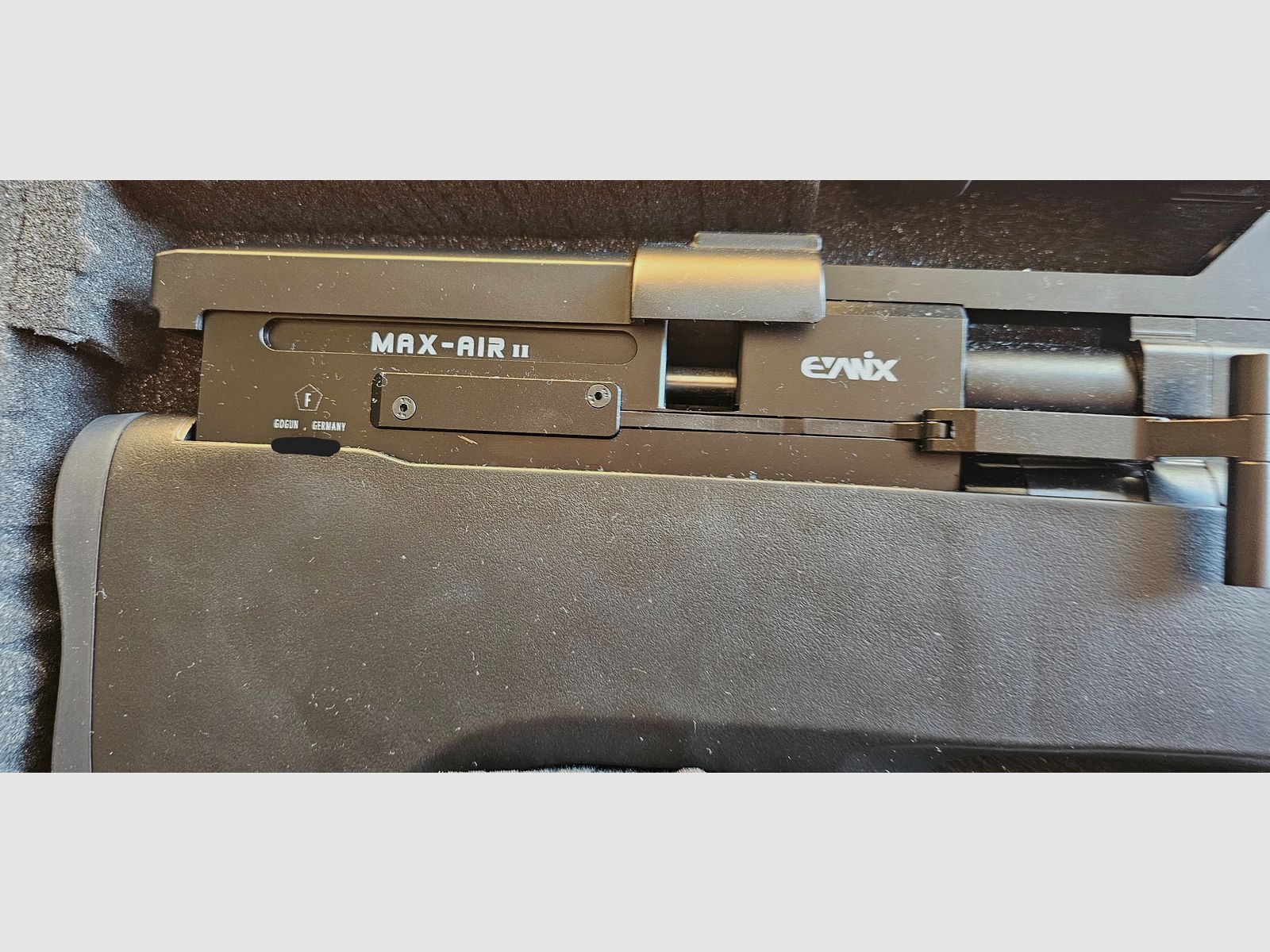 Evanix Max Air II .30 (7.62 mm) PCP air rifle set – GoGun (F-mark) + Element Optics + Sportsmatch + Schalock + accessories (incl. invoice)