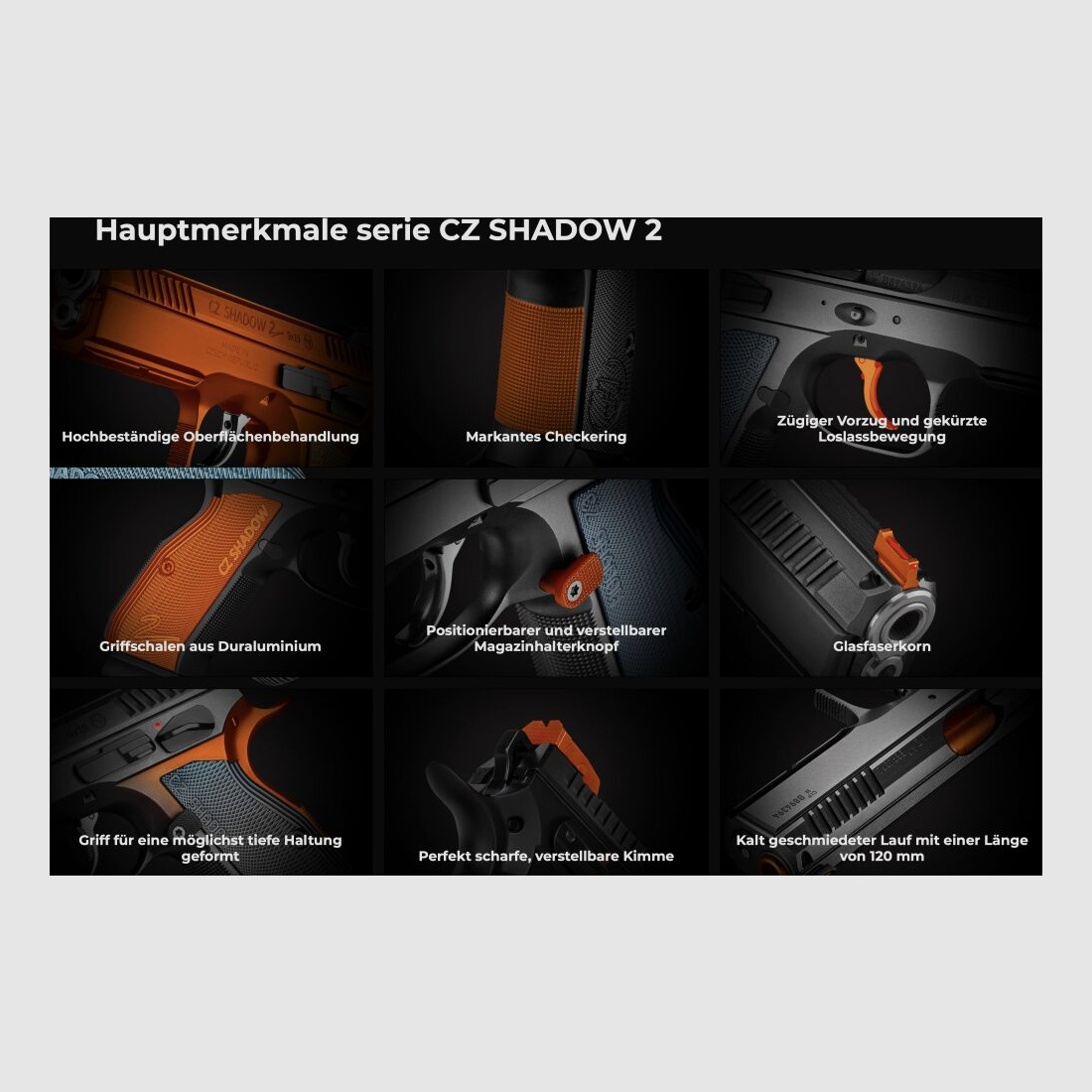 CZ Uhersky Brod SP-01 Shadow II Compact 9mm Luger OR pistola semiautomatica 9mm Luger