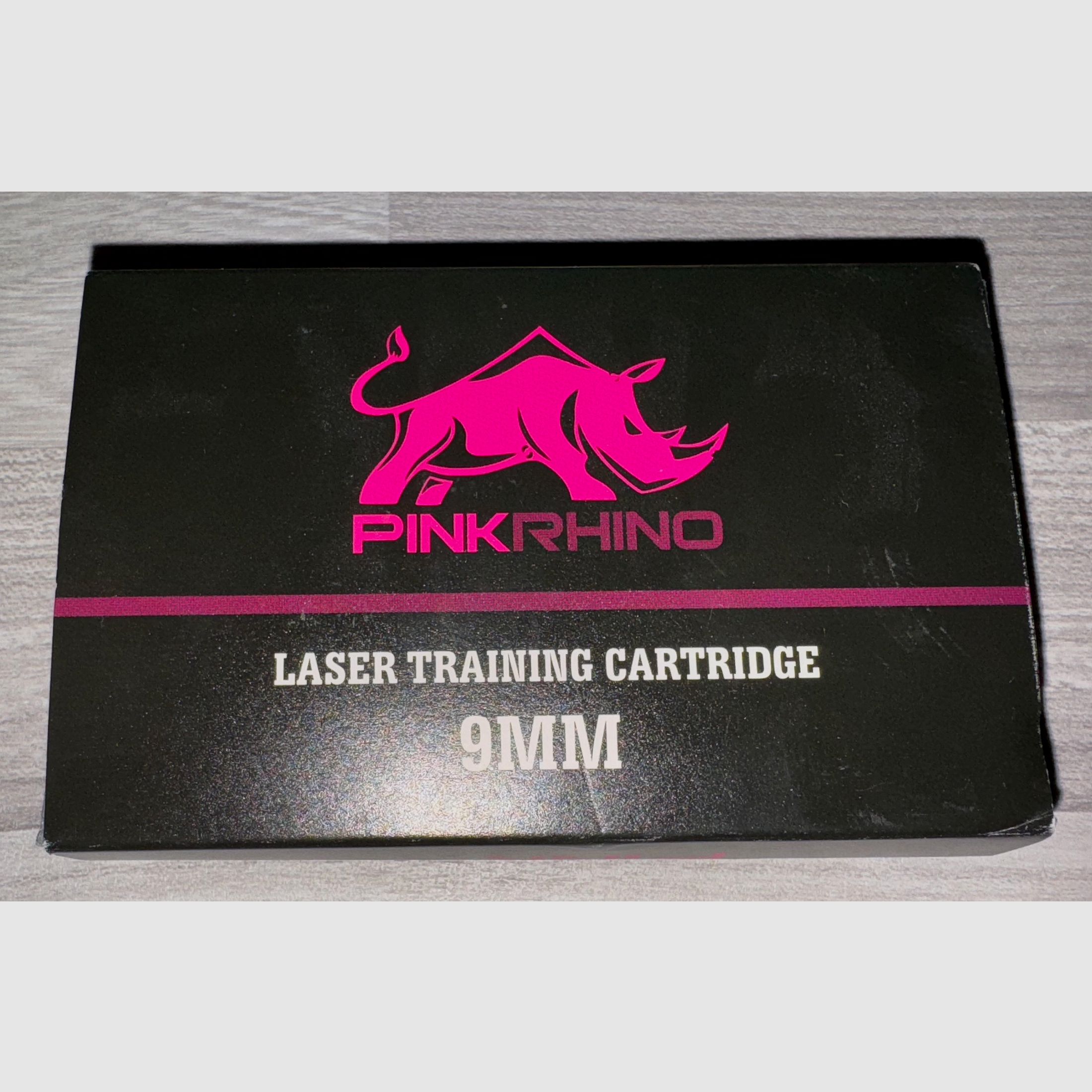 Roze neushoorn laserpatroon 9 mm